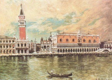 Venice Modern Painting - plazzo ducale venice Giorgio de Chirico scenes cityscape